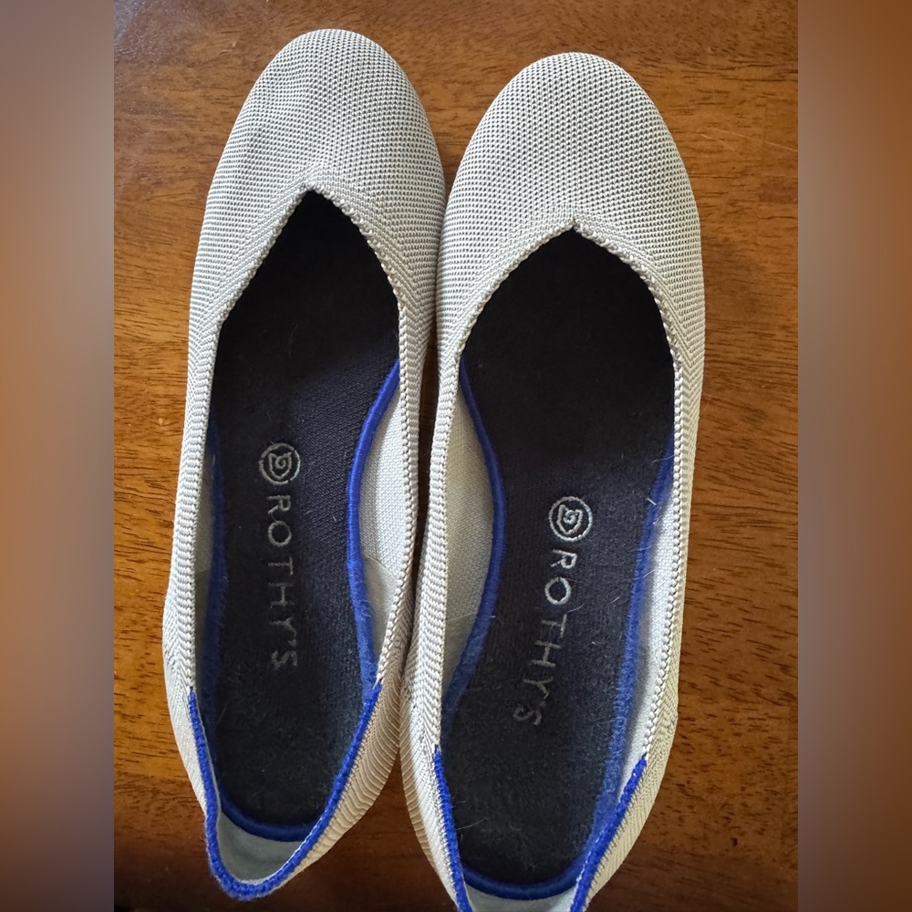 Rothy’s Flax Birdseye Classic Round Toe Ballet Flats Women's Size 11 Neutral